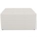 Puff Decorativo Para Sala de Estar Quadrado Milano 90x90cm W01 Bouclê Cru - Lyam Decor