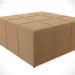Puff Decorativo Para Sala de Estar Quadrado Milano 90x90cm W01 Bouclê Mostarda - Lyam Decor