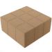 Puff Decorativo Para Sala de Estar Quadrado Milano 90x90cm W01 Bouclê Mostarda - Lyam Decor