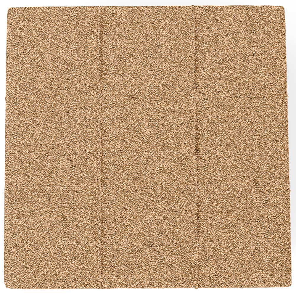 Puff Decorativo Para Sala de Estar Quadrado Milano 90x90cm W01 Bouclê Mostarda - Lyam Decor