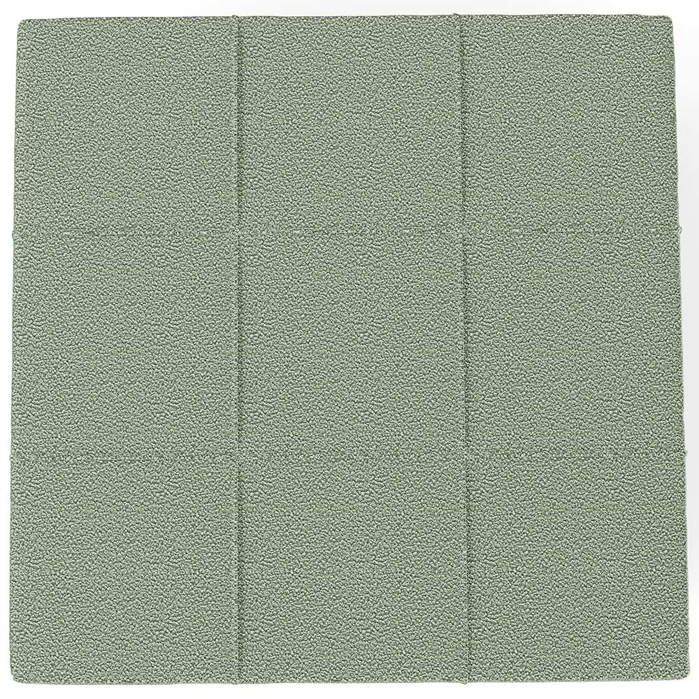 Puff Decorativo Para Sala de Estar Quadrado Milano 90x90cm W01 Bouclê Oliva - Lyam Decor