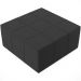 Puff Decorativo Para Sala de Estar Quadrado Milano 90x90cm W01 Bouclê Preto - Lyam Decor