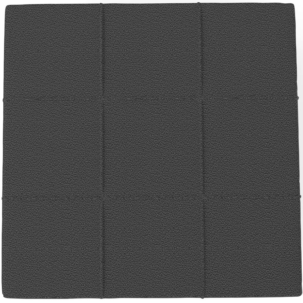 Puff Decorativo Para Sala de Estar Quadrado Milano 90x90cm W01 Bouclê Preto - Lyam Decor