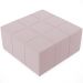 Puff Decorativo Para Sala de Estar Quadrado Milano 90x90cm W01 Bouclê Rosê - Lyam Decor