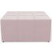 Puff Decorativo Para Sala de Estar Quadrado Milano 90x90cm W01 Bouclê Rosê - Lyam Decor