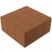 Puff Decorativo Para Sala de Estar Quadrado Milano 90x90cm W01 Bouclê Terracota - Lyam Decor