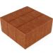Puff Decorativo Para Sala de Estar Quadrado Milano 90x90cm W01 Couríssimo Camel - Lyam Decor