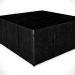 Puff Decorativo Para Sala de Estar Quadrado Milano 90x90cm W01 Couríssimo Preto - Lyam Decor