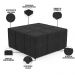 Puff Decorativo Para Sala de Estar Quadrado Milano 90x90cm W01 Linho Chumbo - Lyam Decor