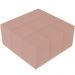 Puff Decorativo Para Sala de Estar Quadrado Milano 90x90cm W01 Linho Rosê - Lyam Decor