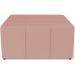 Puff Decorativo Para Sala de Estar Quadrado Milano 90x90cm W01 Linho Rosê - Lyam Decor