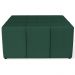 Puff Decorativo Para Sala de Estar Quadrado Milano 90x90cm W01 Linho Verde Musgo - Lyam Decor