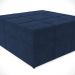 Puff Decorativo Para Sala de Estar Quadrado Milano 90x90cm W01 Suede Azul Marinho - Lyam Decor