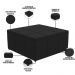 Puff Decorativo Para Sala de Estar Quadrado Milano 90x90cm W01 Suede Preto - Lyam Decor