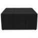 Puff Decorativo Para Sala de Estar Quadrado Milano 90x90cm W01 Suede Preto - Lyam Decor