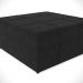 Puff Decorativo Para Sala de Estar Quadrado Milano 90x90cm W01 Suede Preto - Lyam Decor