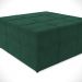 Puff Decorativo Para Sala de Estar Quadrado Milano 90x90cm W01 Suede Verde Musgo - Lyam Decor
