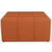 Puff Decorativo Para Sala de Estar Quadrado Milano 90x90cm W01 Tecido Terracota - Lyam Decor