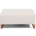 Puff Decorativo Sala De Estar Cléo 90cm Base De Ferro Cobre W01 Bouclê Cru - Lyam Decor