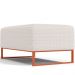 Puff Decorativo Sala De Estar Cléo 90cm Base De Ferro Cobre W01 Bouclê Cru - Lyam Decor
