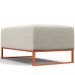 Puff Decorativo Sala De Estar Cléo 90cm Base De Ferro Cobre W01 Linho Champagne - Lyam Decor