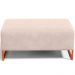 Puff Decorativo Sala De Estar Cléo 90cm Base De Ferro Cobre W01 Suede Bege - Lyam Decor