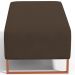 Puff Decorativo Sala De Estar Cléo 90cm Base De Ferro Cobre W01 Suede Marrom - Lyam Decor