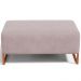 Puff Decorativo Sala De Estar Cléo 90cm Base De Ferro Cobre W01 Suede Rosê - Lyam Decor