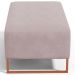 Puff Decorativo Sala De Estar Cléo 90cm Base De Ferro Cobre W01 Suede Rosê - Lyam Decor