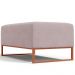 Puff Decorativo Sala De Estar Cléo 90cm Base De Ferro Cobre W01 Suede Rosê - Lyam Decor