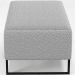 Puff Decorativo Sala De Estar Cléo 90cm Base De Ferro Preto W01 Bouclê Cinza - Lyam Decor