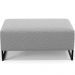 Puff Decorativo Sala De Estar Cléo 90cm Base De Ferro Preto W01 Bouclê Cinza - Lyam Decor