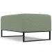 Puff Decorativo Sala De Estar Cléo 90cm Base De Ferro Preto W01 Bouclê Oliva - Lyam Decor