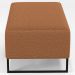 Puff Decorativo Sala De Estar Cléo 90cm Base De Ferro Preto W01 Bouclê Terracota - Lyam Decor
