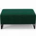 Puff Decorativo Sala De Estar Cléo 90cm Base De Ferro Preto W01 Bouclê Verde - Lyam Decor