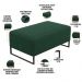 Puff Decorativo Sala De Estar Cléo 90cm Base De Ferro Preto W01 Bouclê Verde - Lyam Decor