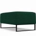 Puff Decorativo Sala De Estar Cléo 90cm Base De Ferro Preto W01 Bouclê Verde - Lyam Decor