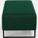 Puff Decorativo Sala De Estar Cléo 90cm Base De Ferro Preto W01 Bouclê Verde - Lyam Decor