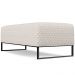 Puff Decorativo Sala de Estar Bali W01 Base Ferro 120x50 cm Bouclê Cru - Lyam