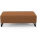 Puff Decorativo Sala de Estar Bali W01 Base Ferro 120x50 cm Bouclê Terracota - Lyam Decor