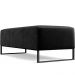 Puff Decorativo Sala de Estar Bali W01 Base Ferro 120x50 cm Couríssimo Preto - Lyam Decor