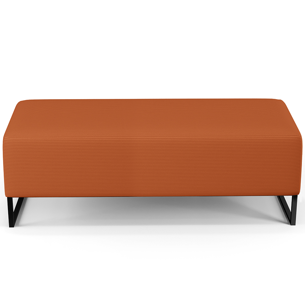 Puff Decorativo Sala de Estar Bali W01 Base Ferro 120x50 cm Tecido Terracota - Lyam Decor