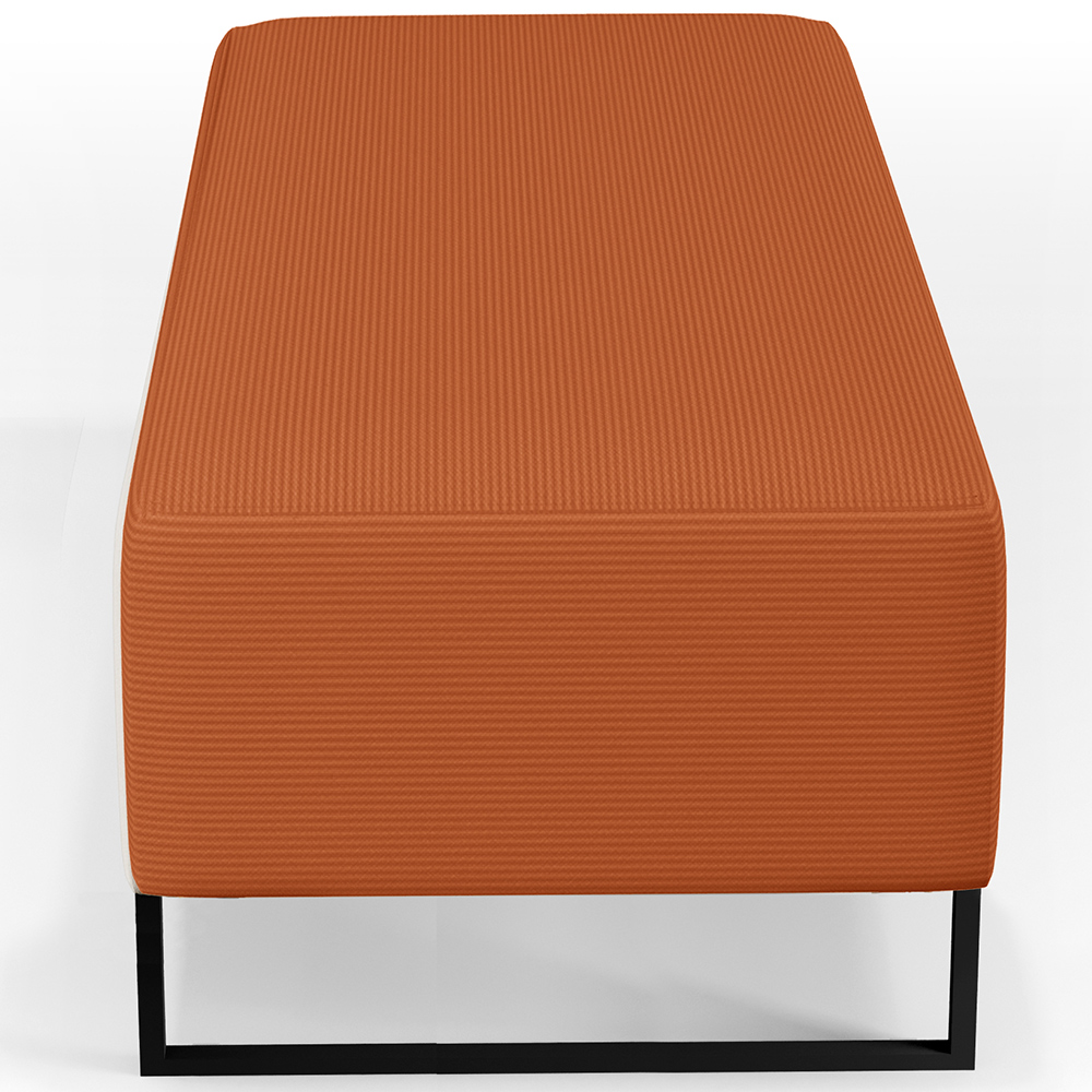 Puff Decorativo Sala de Estar Bali W01 Base Ferro 120x50 cm Tecido Terracota - Lyam Decor