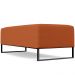 Puff Decorativo Sala de Estar Bali W01 Base Ferro 120x50 cm Tecido Terracota - Lyam Decor