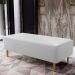 Puff Decorativo Sala de Estar Bali W01 Pés Palito 120x50 cm Corano Branco - Lyam Decor