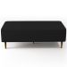 Puff Decorativo Sala de Estar Bali W01 Pés Palito 120x50 cm Corano Preto - Lyam Decor
