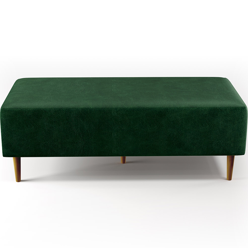 Puff Decorativo Sala de Estar Bali W01 Pés Palito 120x50 cm Facto Verde Musgo - Lyam Decor