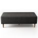 Puff Decorativo Sala de Estar Bali W01 Pés Palito 120x50 cm Linho Cinza Escuro - Lyam Decor