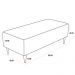 Puff Decorativo Sala de Estar Bali W01 Pés Palito 120x50 cm Linho Cinza Escuro - Lyam Decor