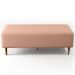 Puff Decorativo Sala de Estar Bali W01 Pés Palito 120x50 cm Linho Rosê - Lyam Decor